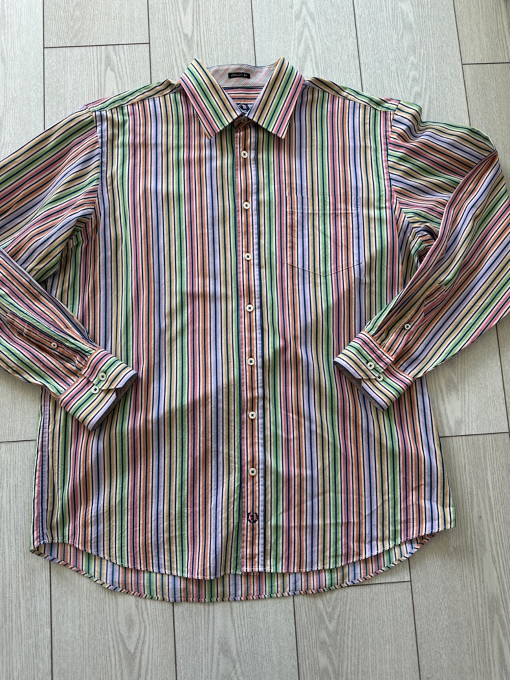 Bugatchi Multicolor Vertical Stripe Button-Down Shirt